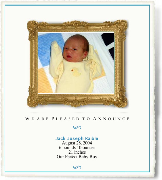 Jacks's Birth Announcement