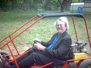 Dad on go-cart