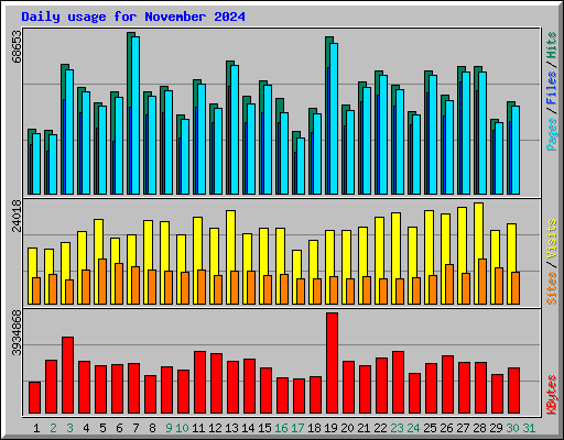 Daily usage for November 2024