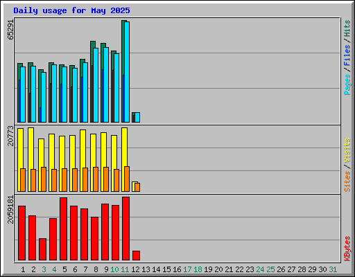 Daily usage for May 2025