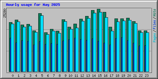 Hourly usage for May 2025