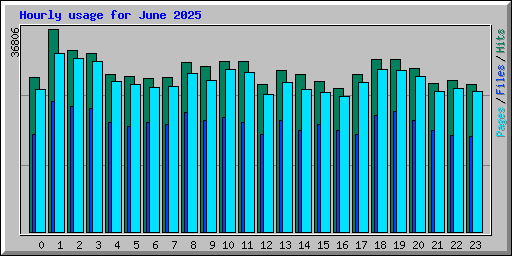 Hourly usage for June 2025