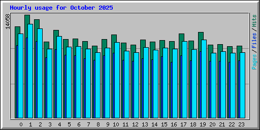 Hourly usage for October 2025