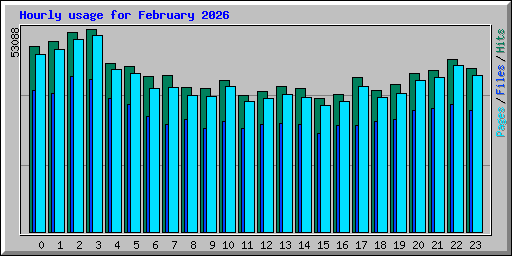 Hourly usage for February 2026