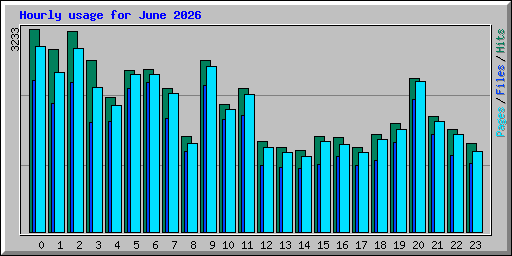 Hourly usage for June 2026