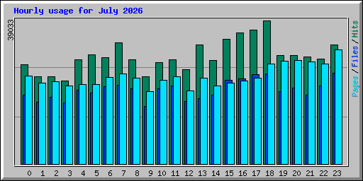 Hourly usage for July 2026