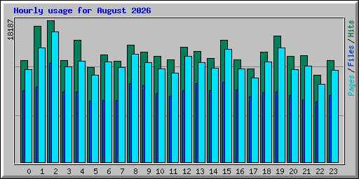 Hourly usage for August 2026