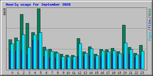 Hourly usage for September 2026